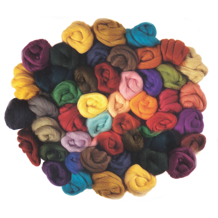 Kammzug-Mix Merinowolle 1.000g 35 Farben