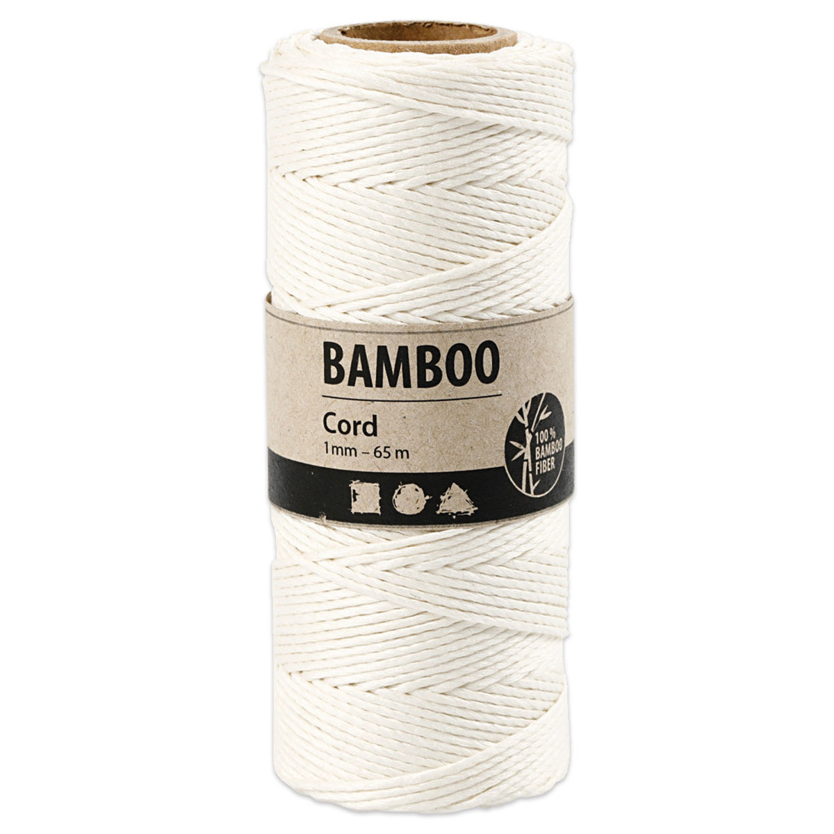 Bambuskordel Ø 1mm 65m weiß
