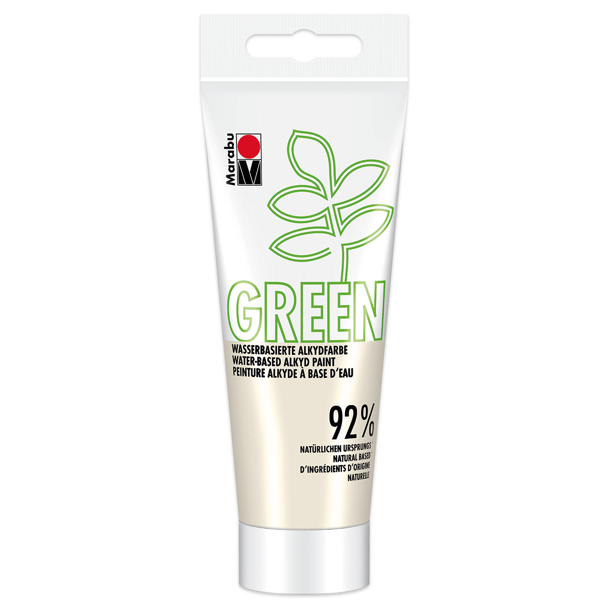 Green Wasserbasierte Alkydfarbe 100ml cremeweiß