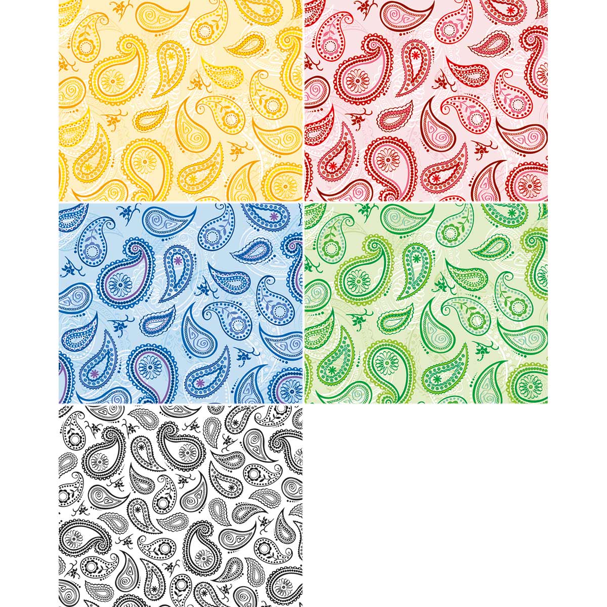 Transparentpapier-Set Paisley