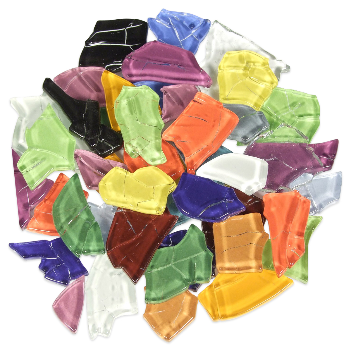 Crash Glas polygonal 500g ca. 190 Steine bunt mix Crash Glas polygonal 500g ca. 190 Steine bunt mix