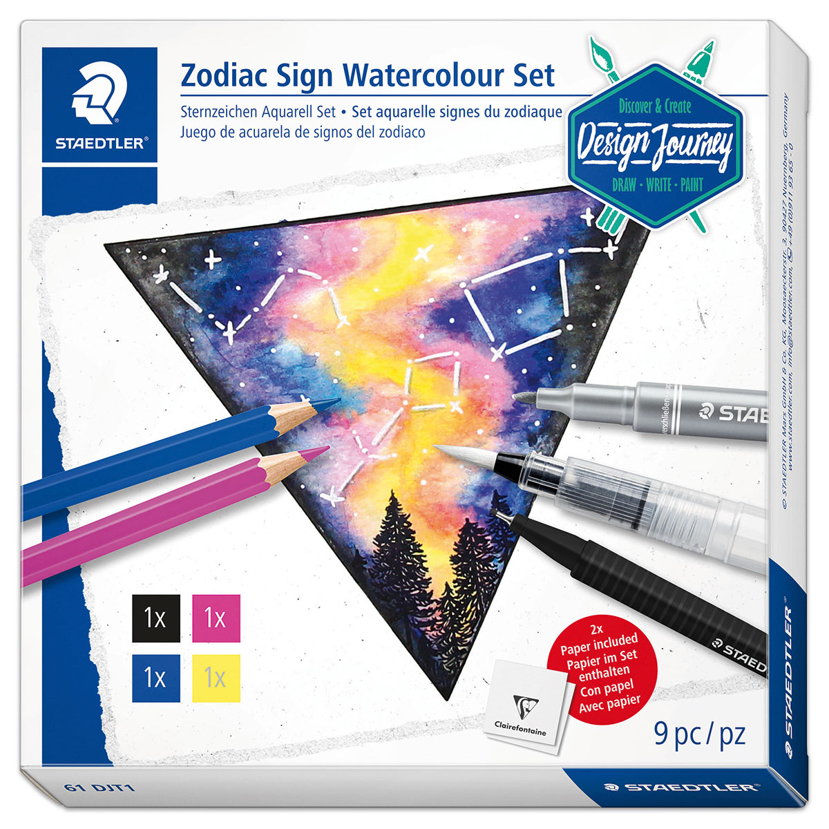 Sternzeichen Aquarell Set 9-teilig