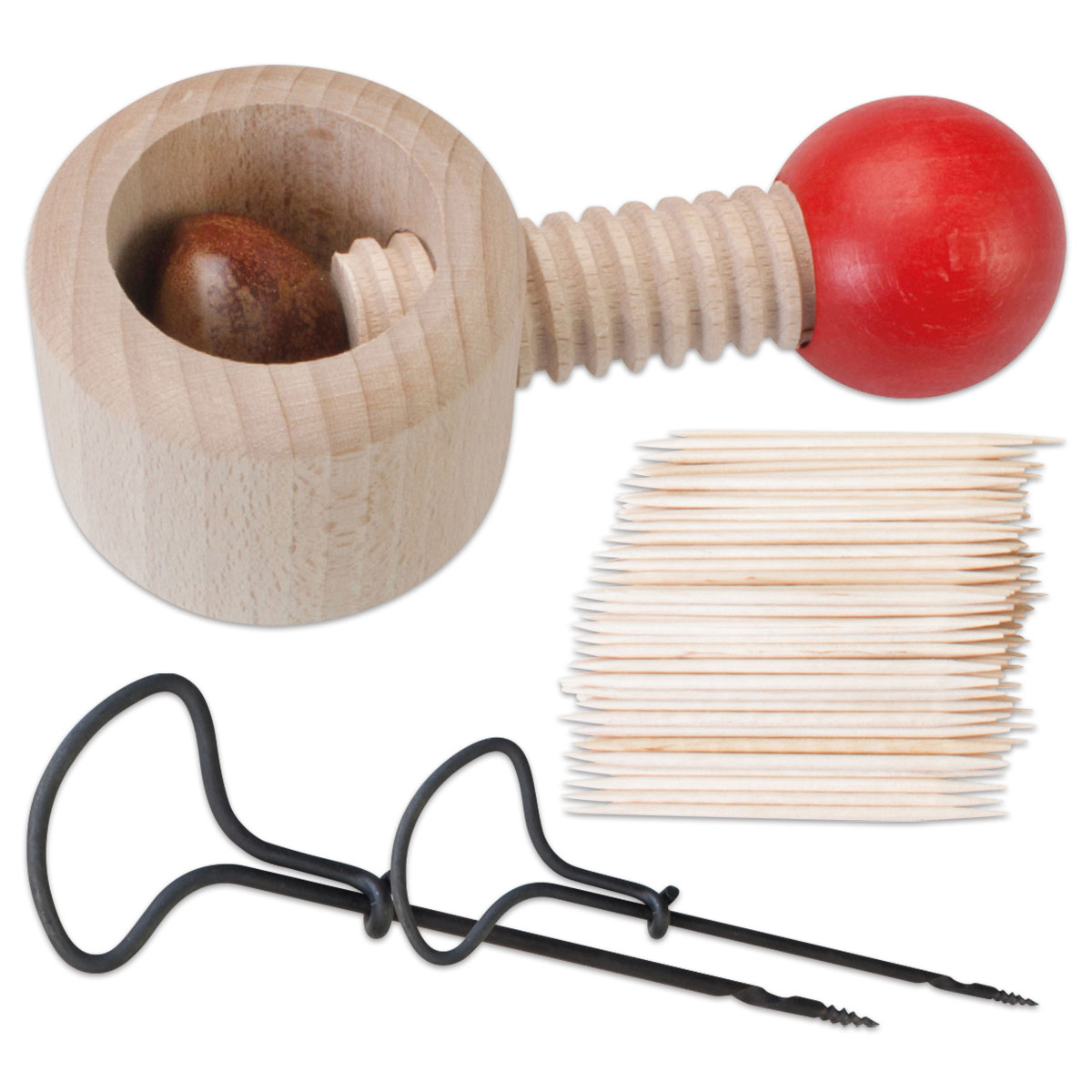 Kastanienhalter Holz Bastel-Set