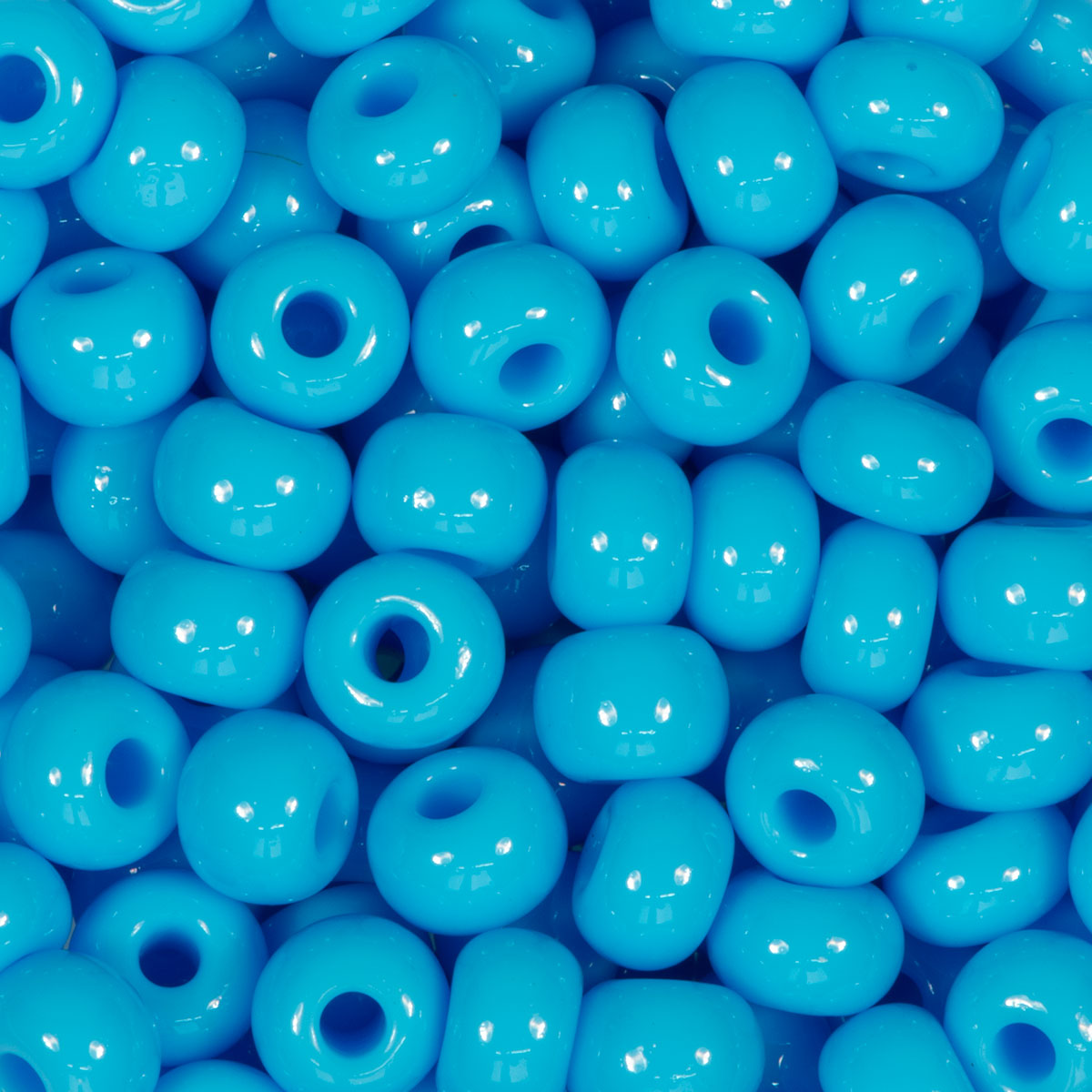 Rocailles satt glänzend 4,5mm 17g hellblau/helltürkis