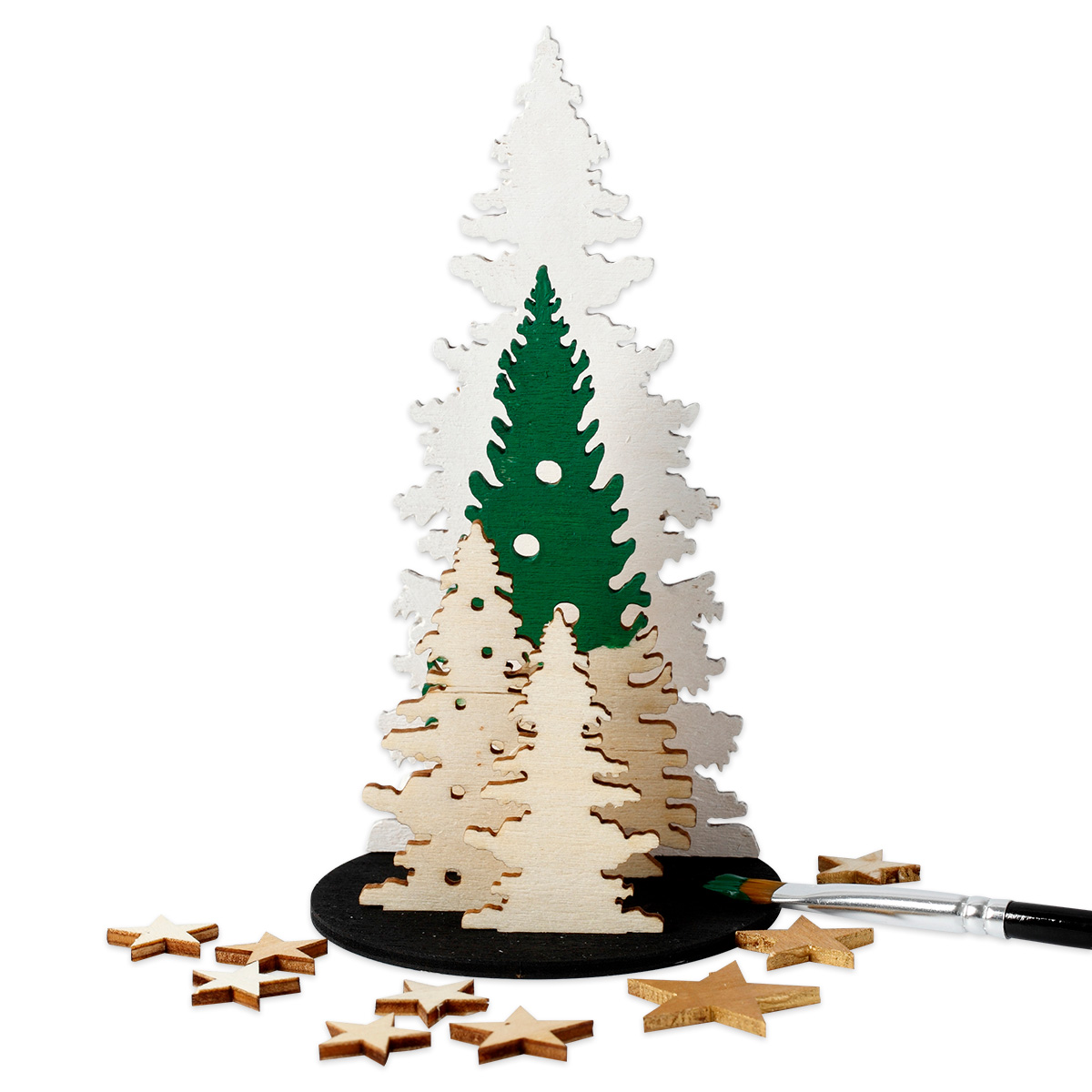 Aufsteller Weihnachtsbäume Holz Ø 7,3x13,4cm