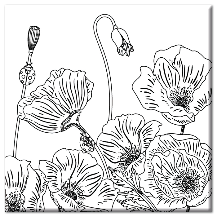bedruckter Keilrahmen 30x30x2cm Anemonen