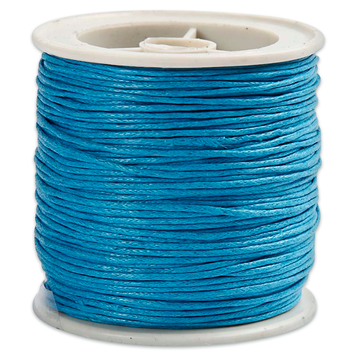 Baumwollband gewachst 1mm 40m türkis