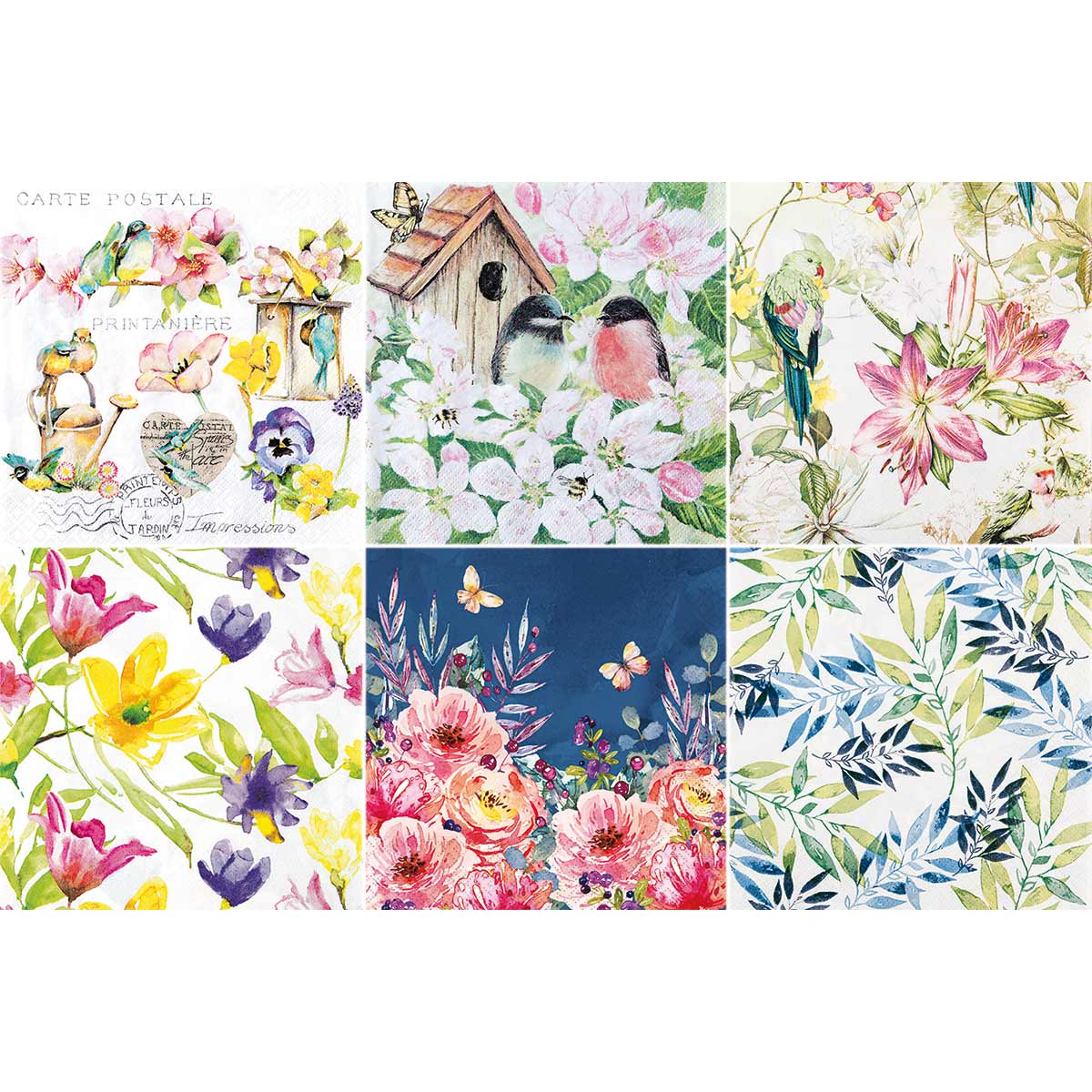 Serviettenset 33x33cm 6x2 St. Sommer