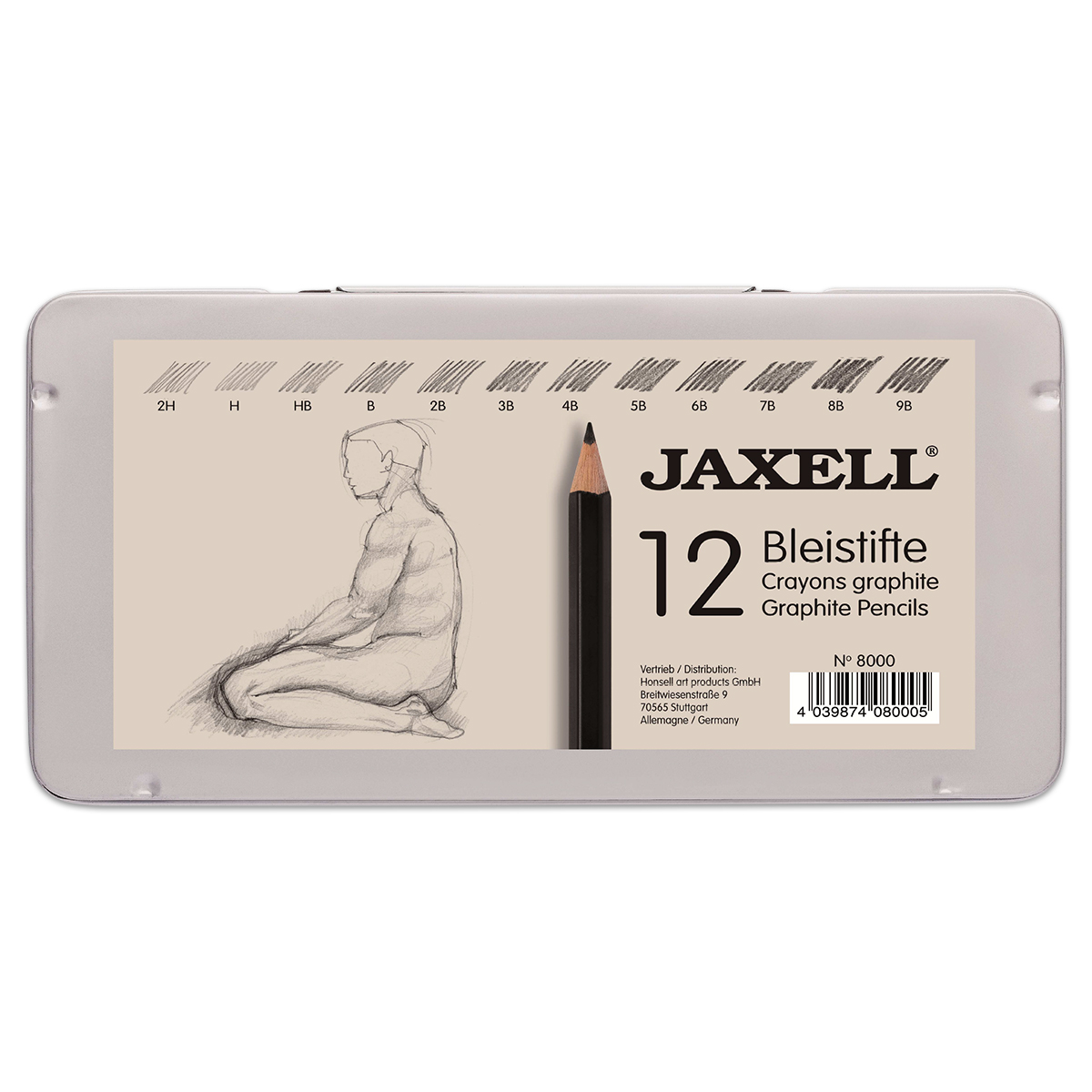 Jaxell Bleistiftsortiment 9B-2H 12 St.