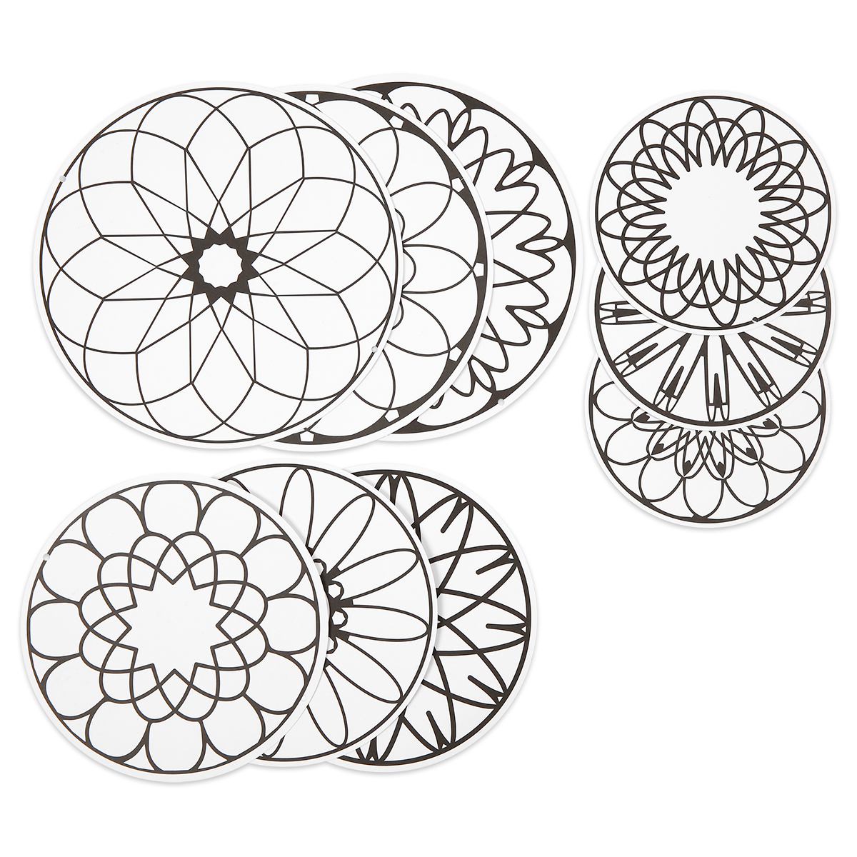 Mandala-Aufhänger KartonØ 12/15/18cm 9 St. weiß