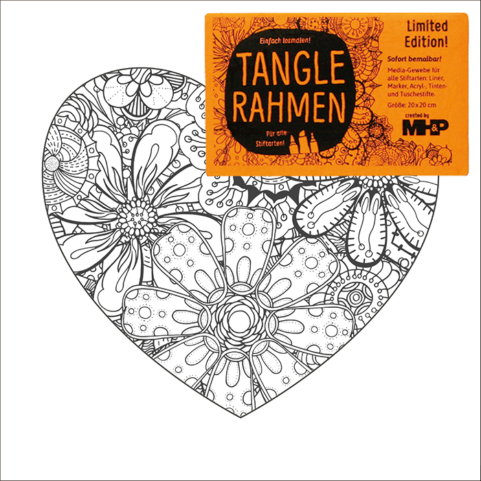57702047Z23nUDfC3UggJ Tangle-Keilrahmen 20x20x2cm Herz