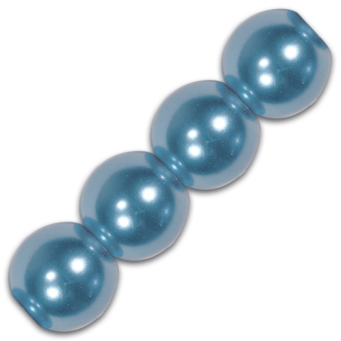 Wachsperlen 6mm 60 St. blau