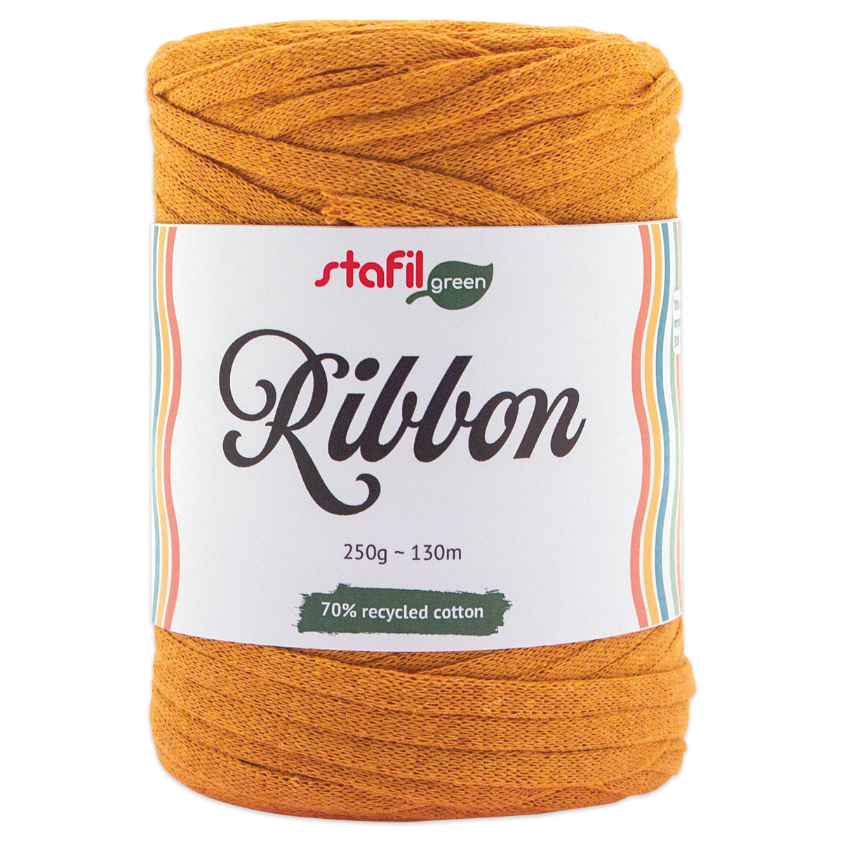 Ribbon Textilgarn 250g senfgelb
