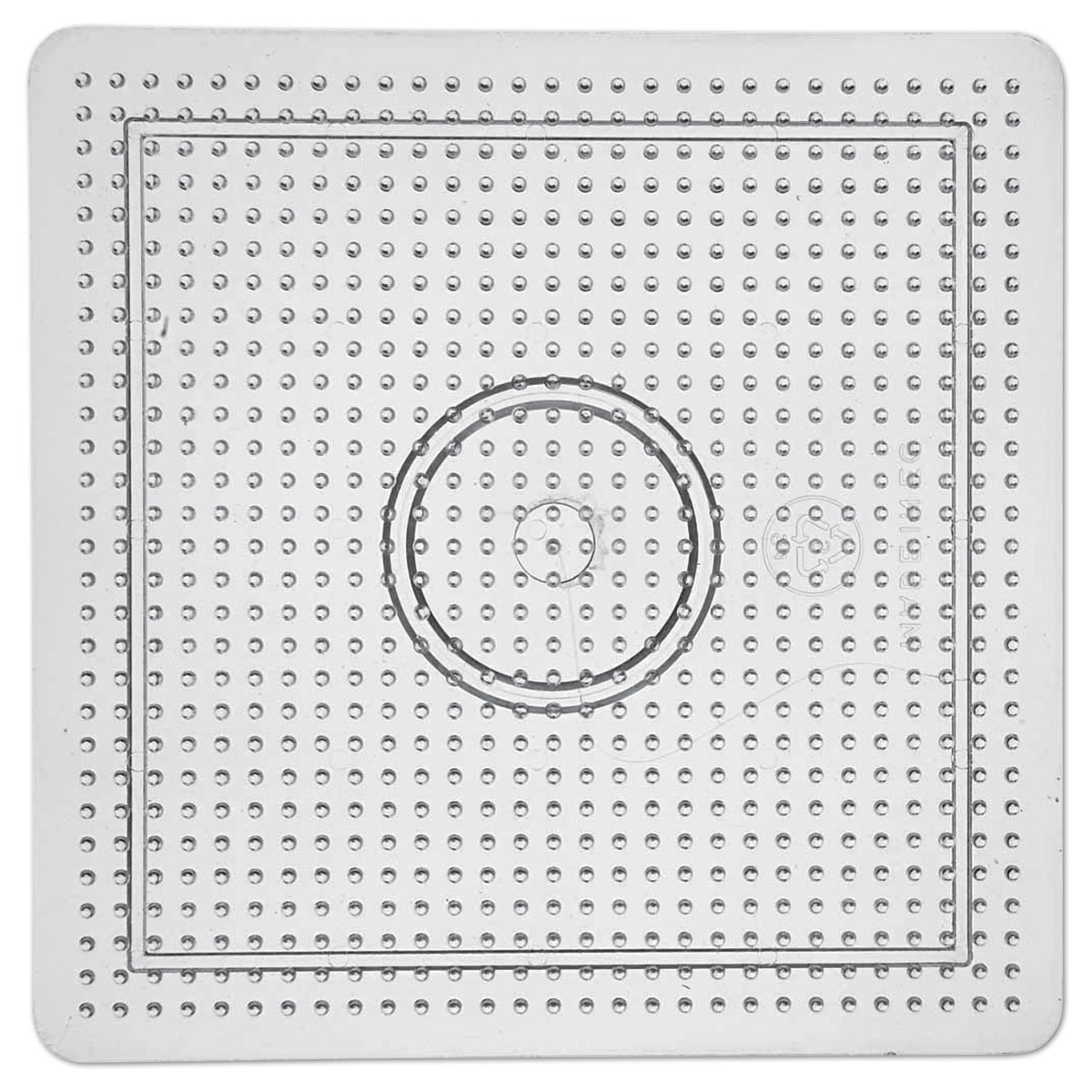 Steckplatte Quadrat Kunststoff 15x15cm transparent