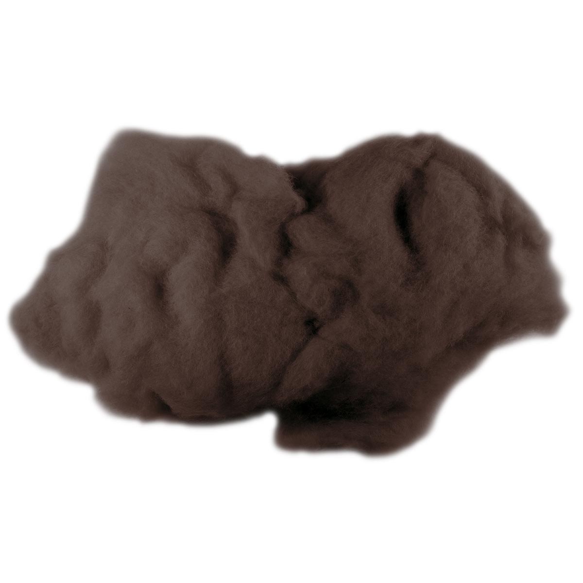 Krempelwolle max. 27mic 500g dunkelbraun