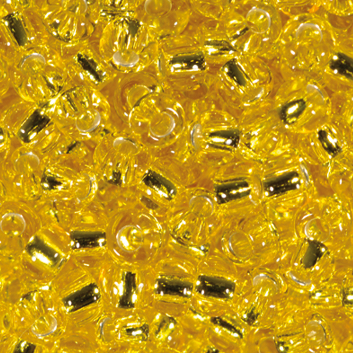 Rocailles transparent 2,6mm 17g gelb