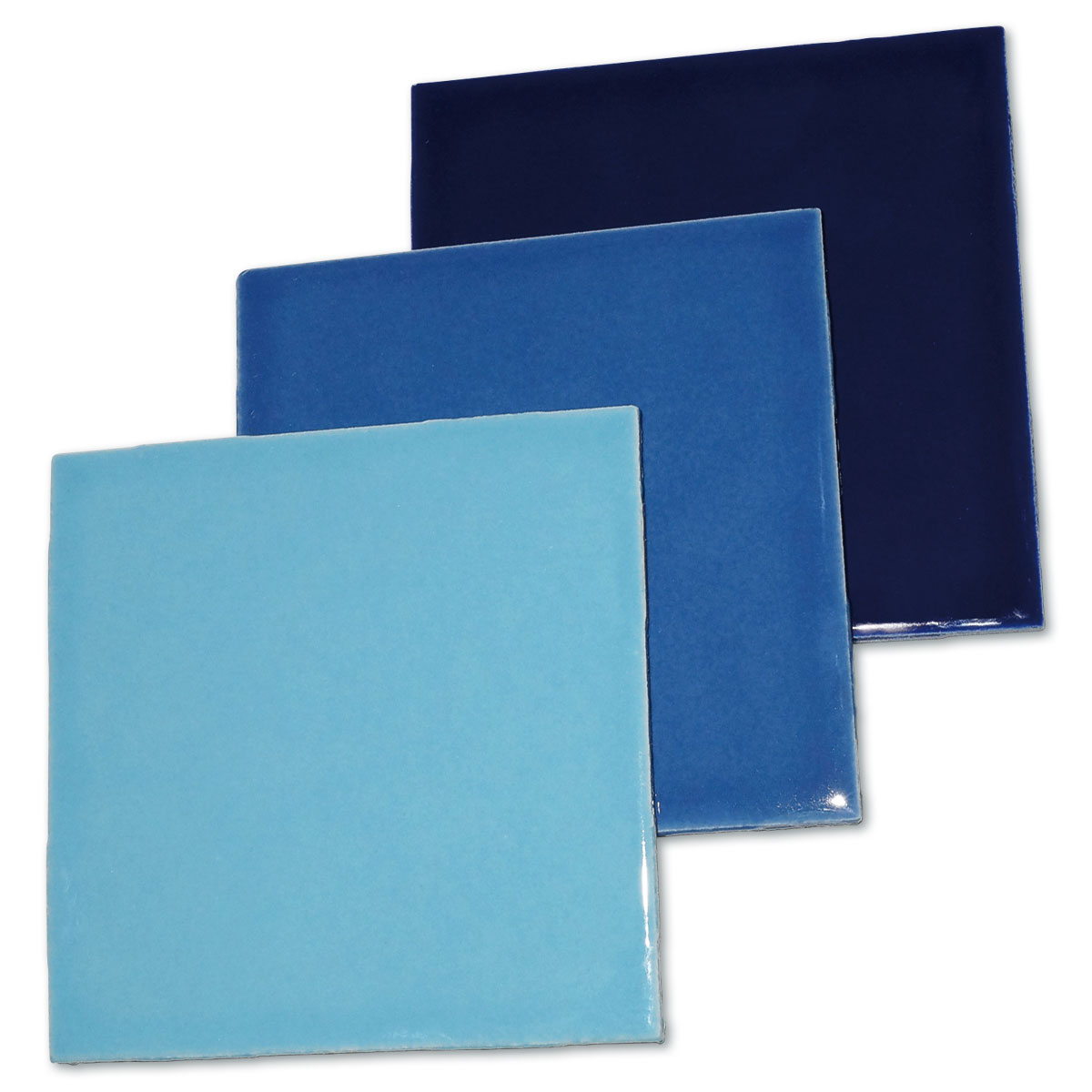 Fliesen 100x100x4mm 3er-Set blau-mix