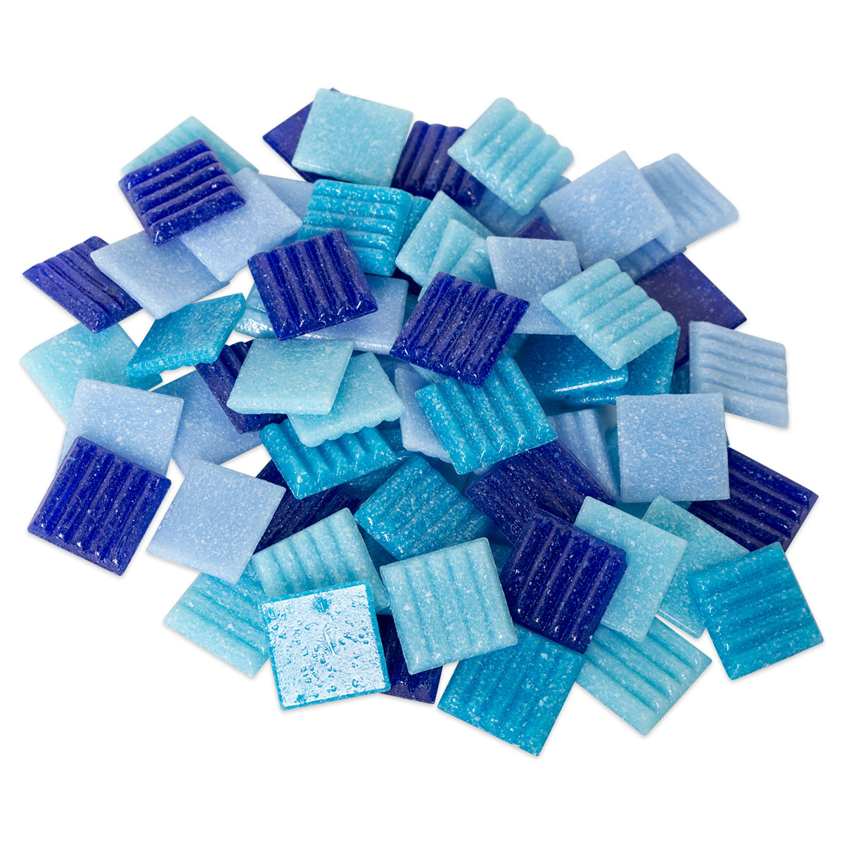 Glasmosaik Joy 10x10x4mm 1kg blau mix Glasmosaik Joy 10x10x4mm 1kg blau mix