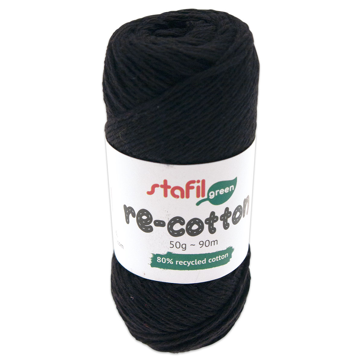 Re-cotton Garn 50g 90m schwarz