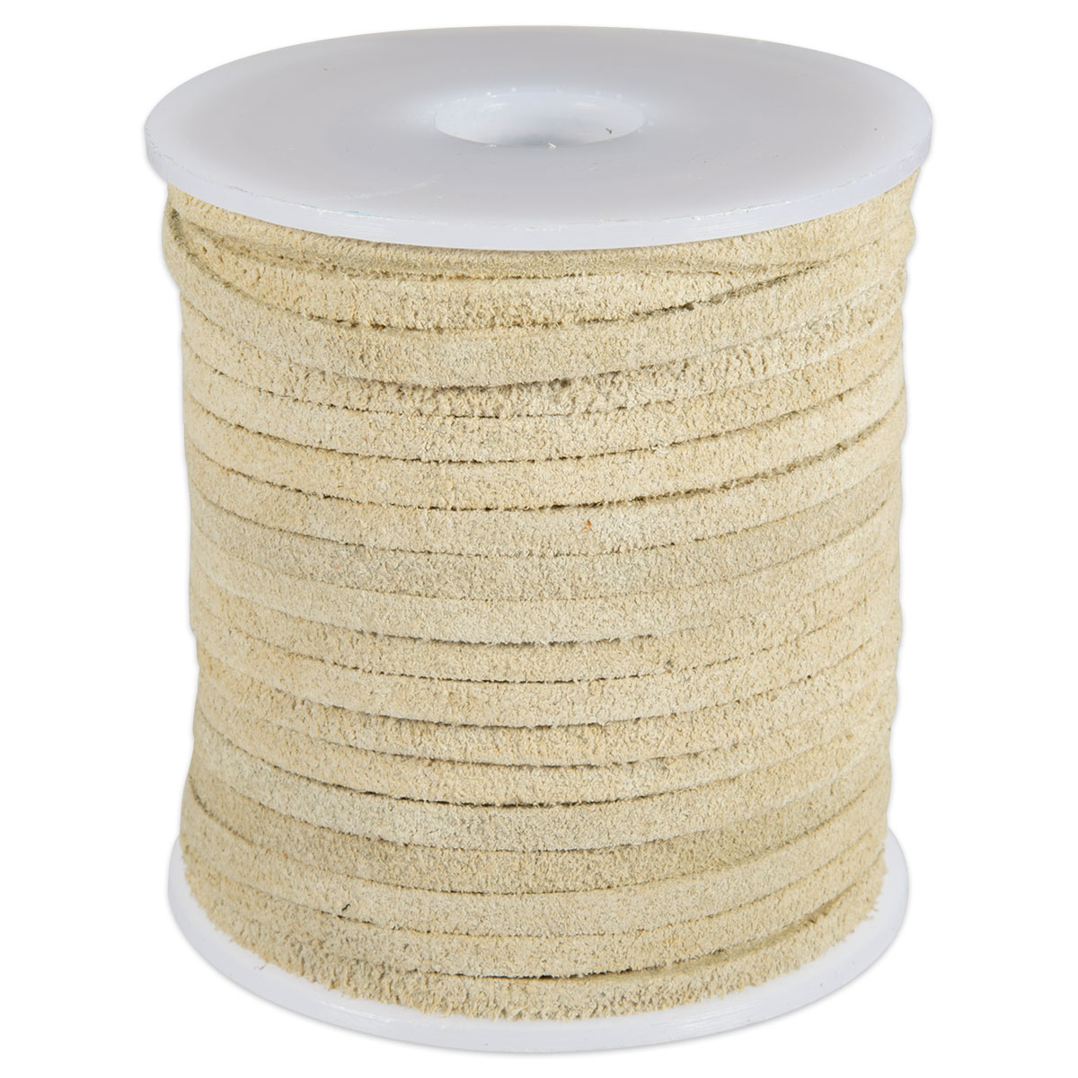 Lederflachriemchen 3mm 25m beige/natur