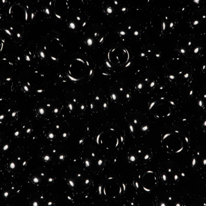 Rocailles satt glänzend 2,6mm 17g schwarz