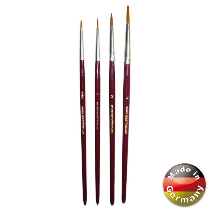 54797402Nk4znCBQ6Ae56 Pinsel Synthetik rund 4er-Set Gr. 3/0/0/2/4