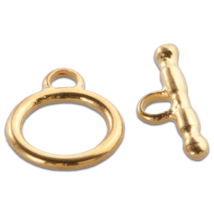 Knebelverschluss Metall 16mm goldfarben