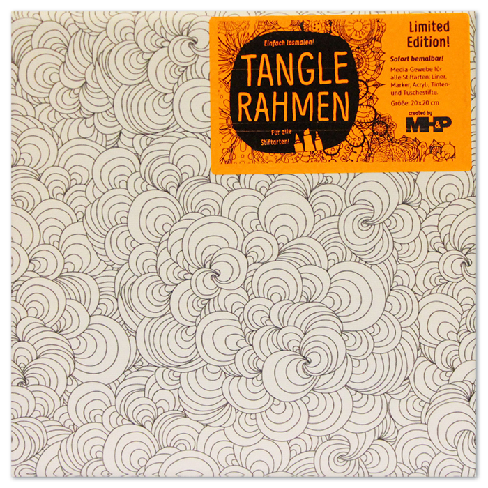 Tangle-Keilrahmen 20x20x2cm Muschelberg