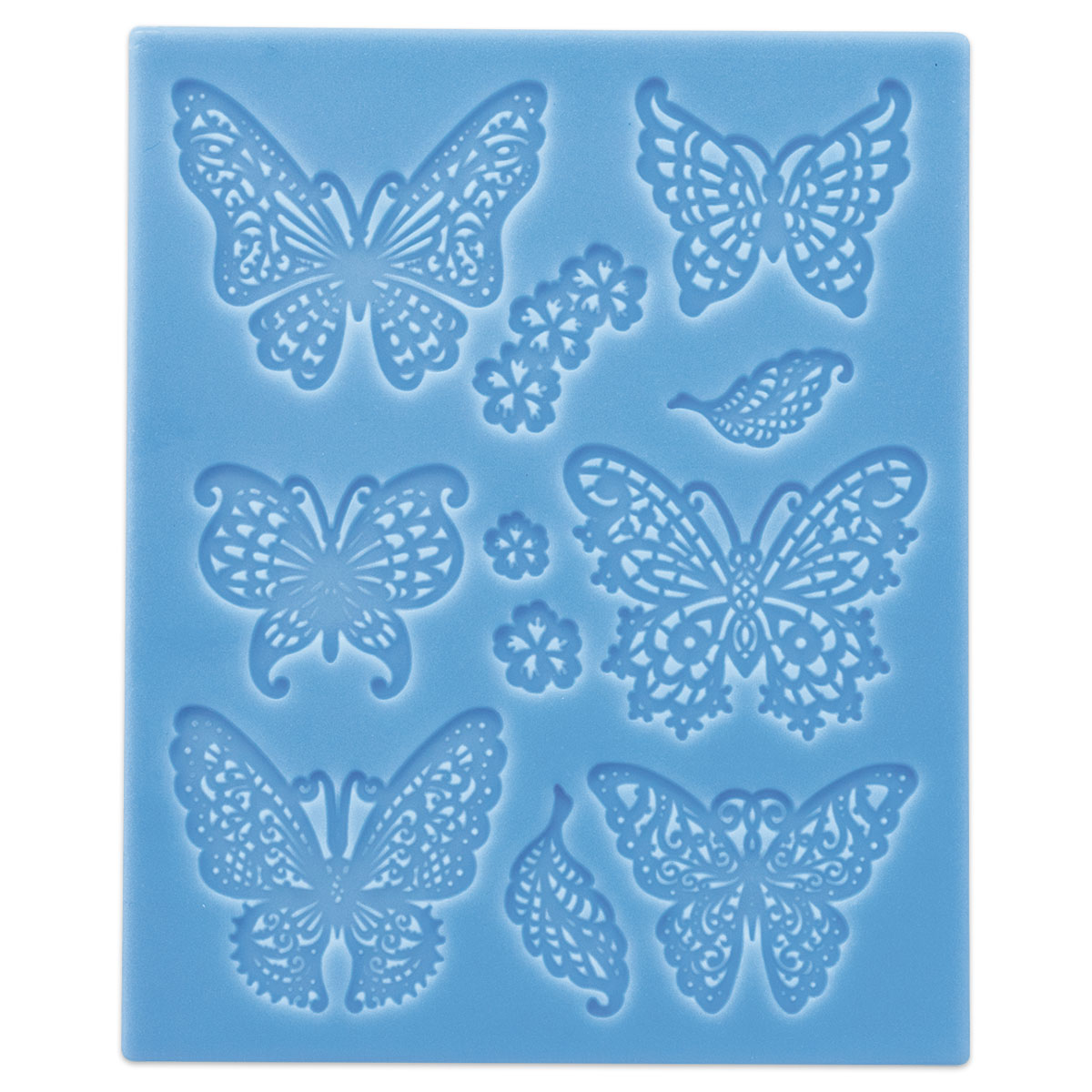 Universal Silikon- Dekormatte Schmetterling  9x11,3cm 11 Motive