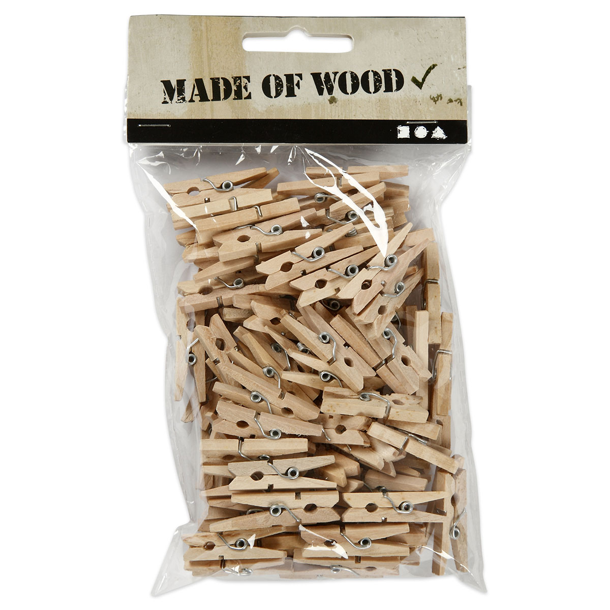 Mini-Klammern Holz 30x3mm 100 St. natur Mini-Klammern Holz 30x3mm 100 St. natur