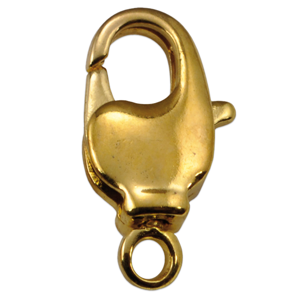 Karabiner + Drehöse Metall 14mm goldfarben