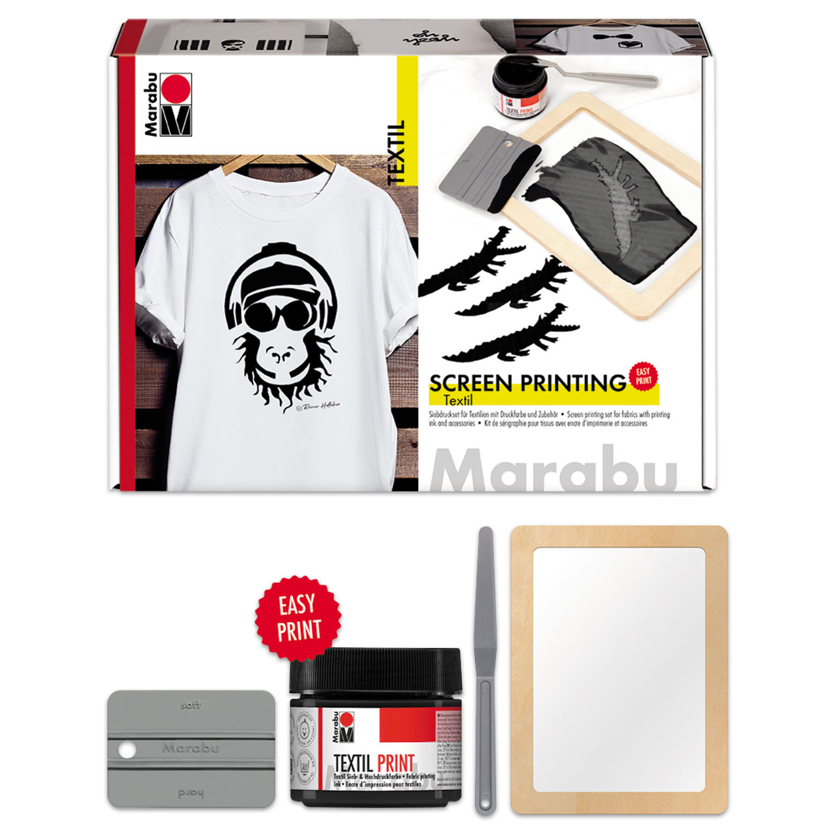 Marabu Textil Print Screen Set 5-teilig