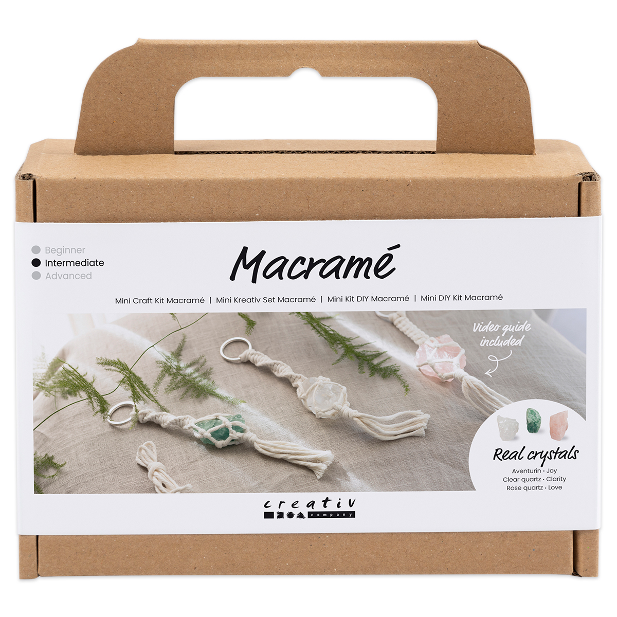 Mini-Kreativset Schlüsselanhänger aus Macramee