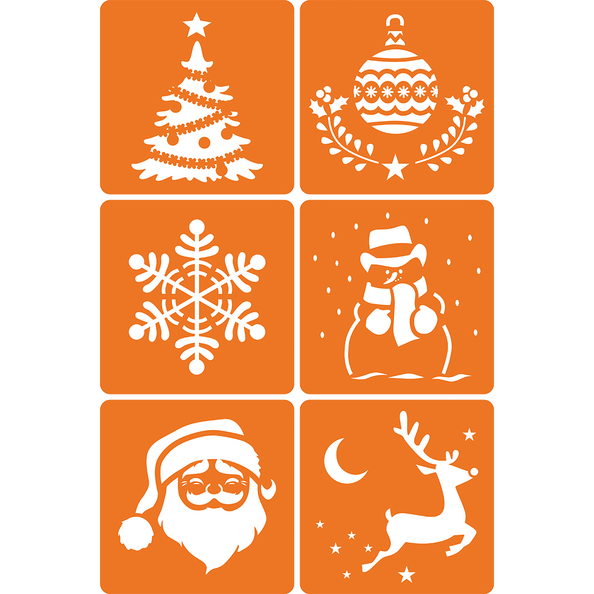 53742455eIdRWcIJYI7DA Schablonen Weihnachten 15x15cm 6 St.