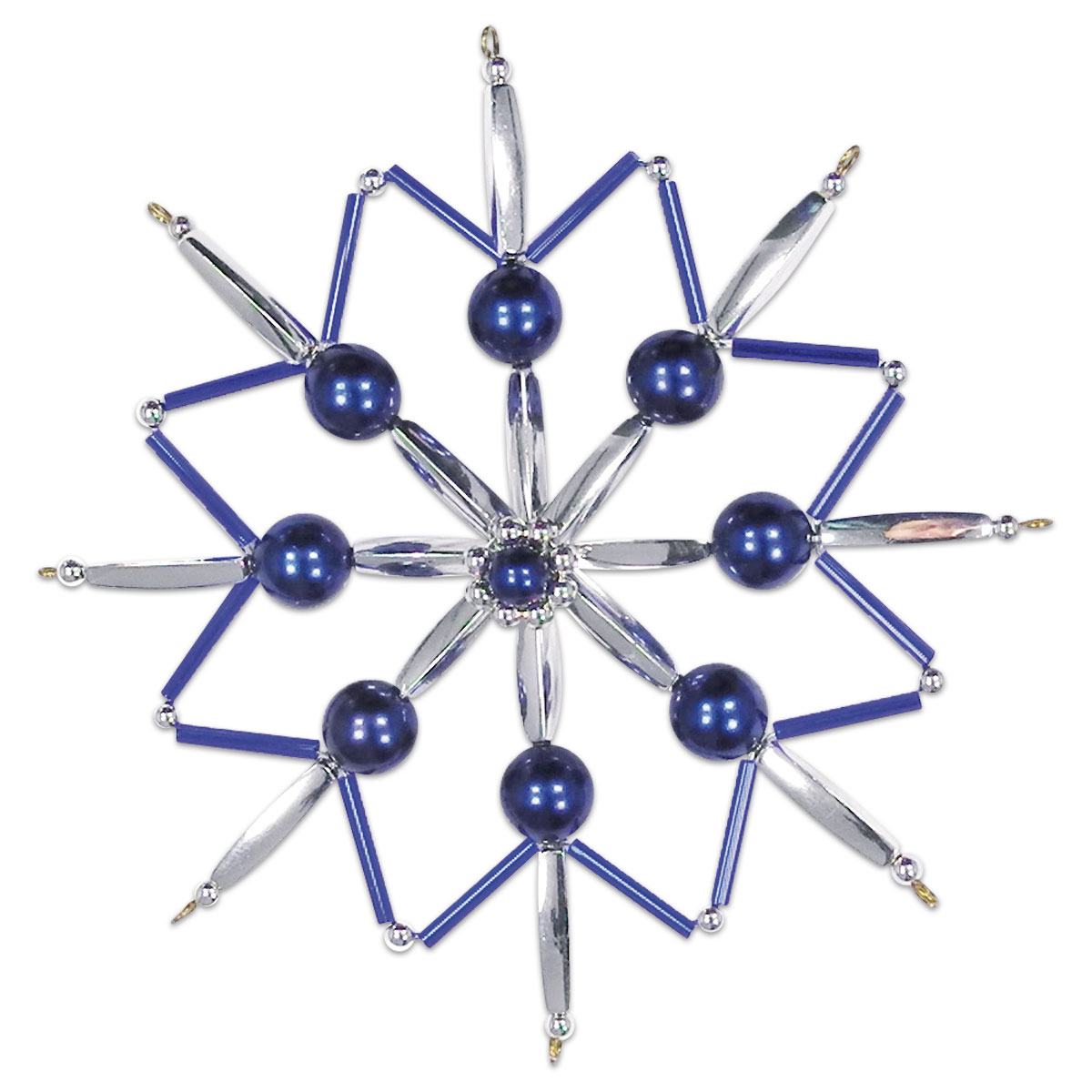 Sternenzauber Bastelset Ø ca. 12cm blau-silberfarben