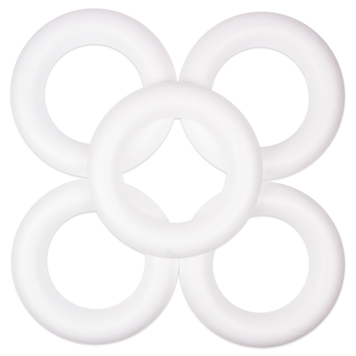 Styropor-Ringe weiß flach Ø 25cm 5 St.