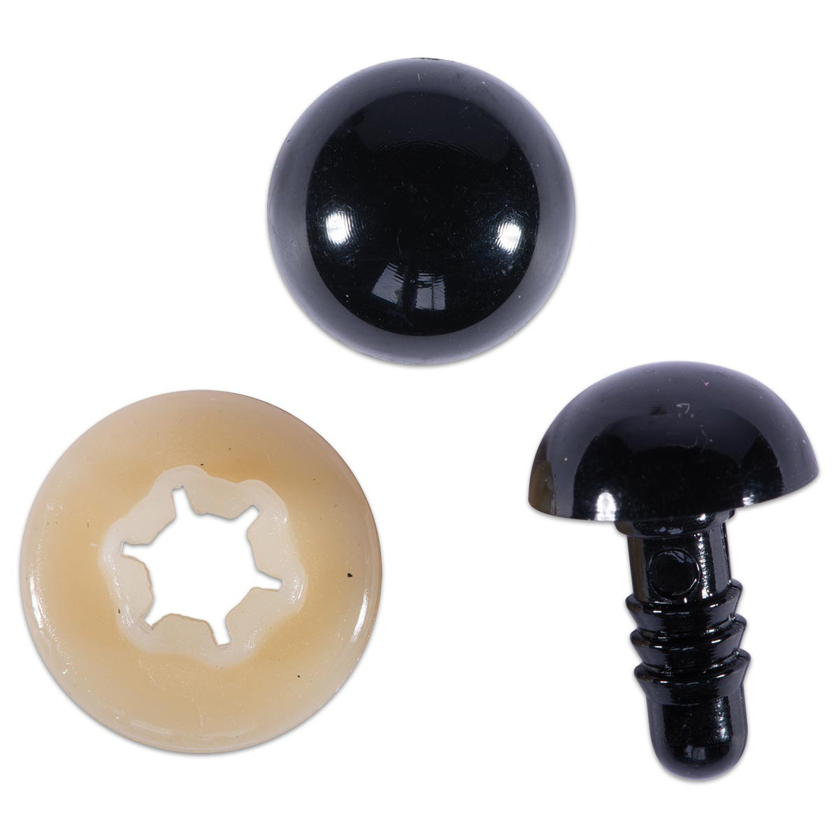 Augen Kunststoff Ø 8mm 2 St. schwarz