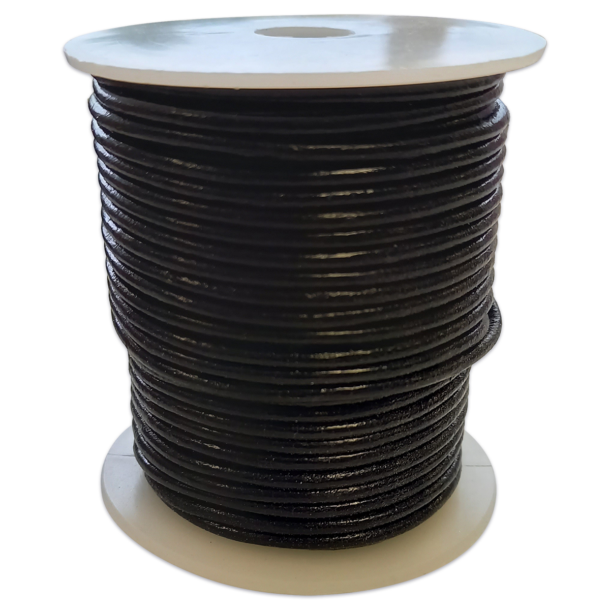 Lederrundriemen 2mm 25m schwarz
