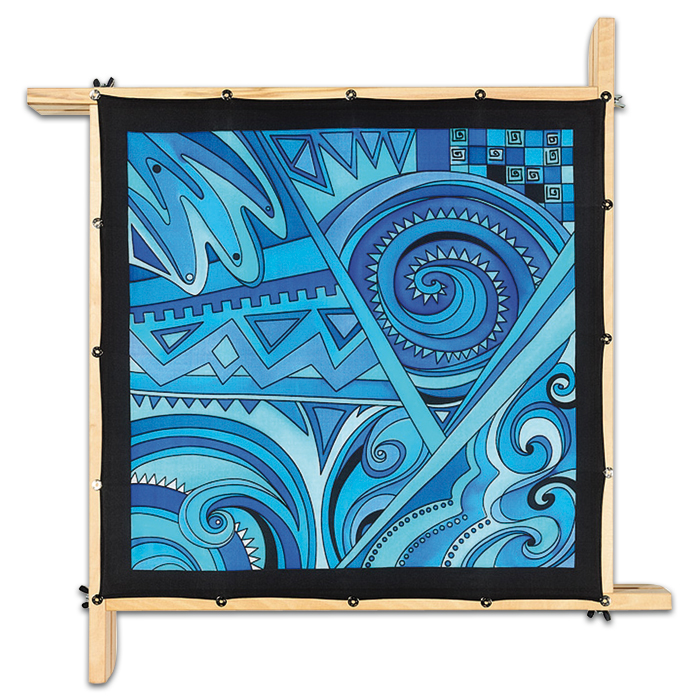 Tuch Gutta schwarz 55x55cm Franty naturweiß