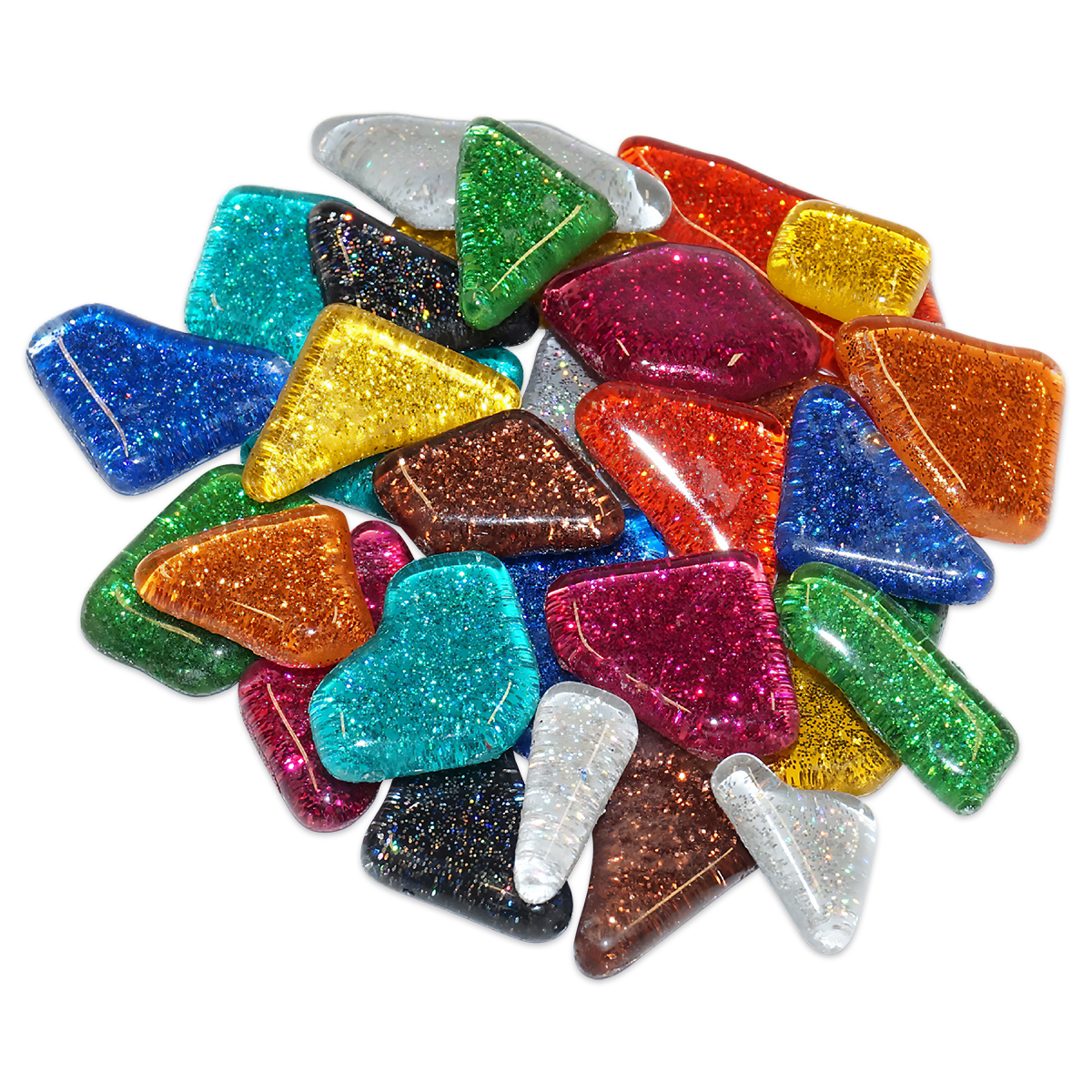 Mosaik Soft-Glas polygonal 100g Glitter mix Mosaik Soft-Glas polygonal 100g Glitter mix