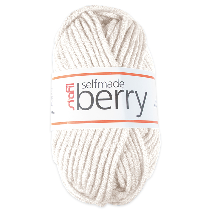 Wolle Berry 6-7mm 50g weiß
