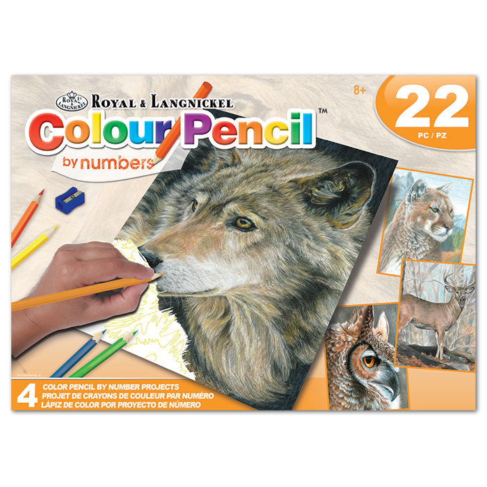 56301208pu4wkow0ueWzm Malen nach Zahlen mit Buntstiften 4 St. Wildtiere