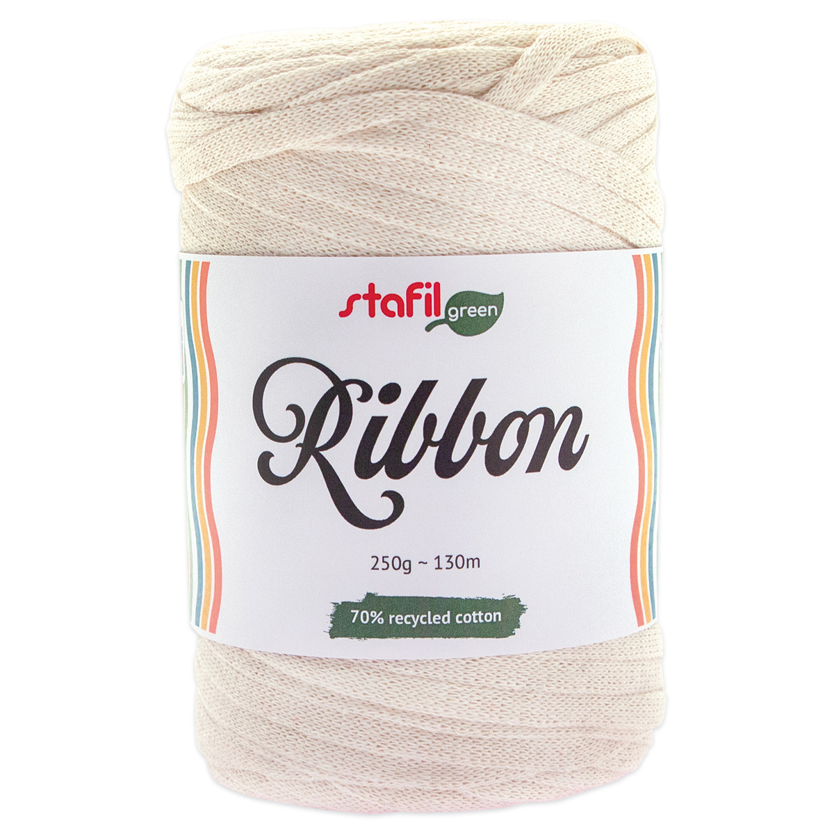 Ribbon Textilgarn 250g creme