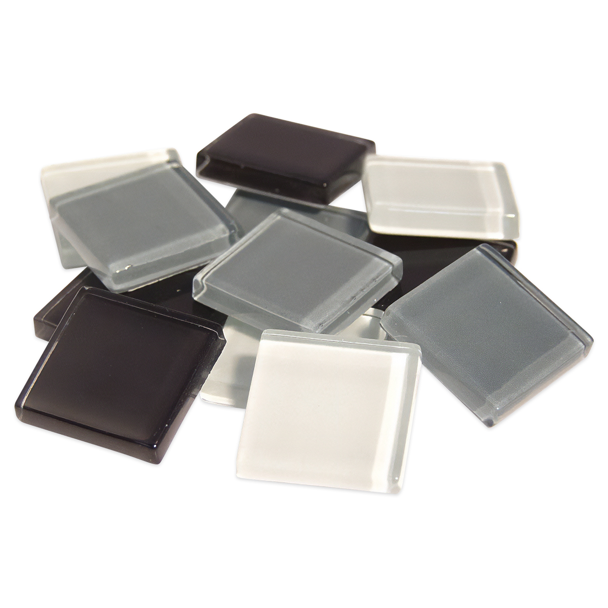 Mosaik Soft-Glas 20x20x4mm 1kg grau mix Mosaik Soft-Glas 20x20x4mm 1kg grau mix