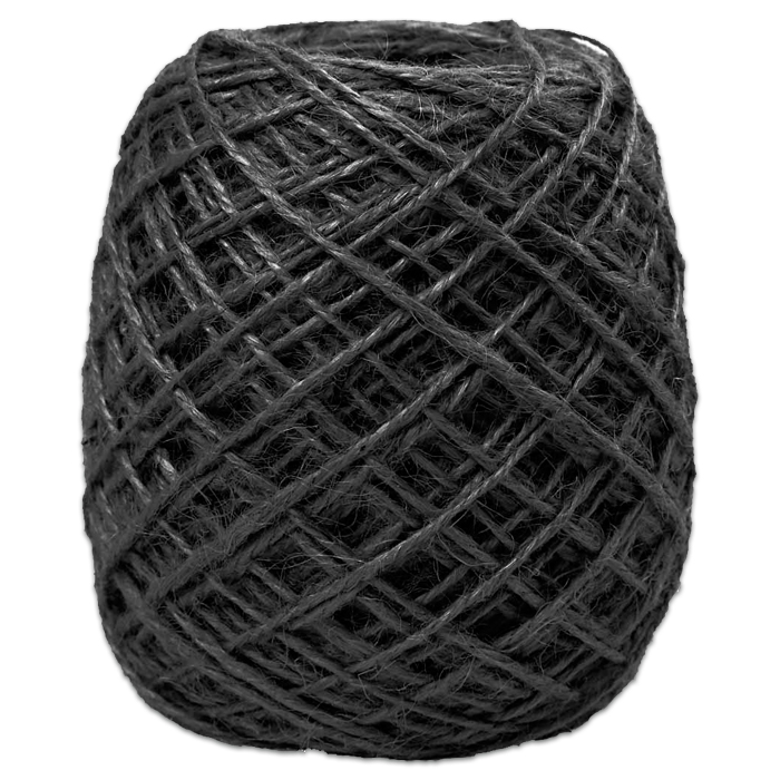 Naturhanf 1-2mm 150m schwarz