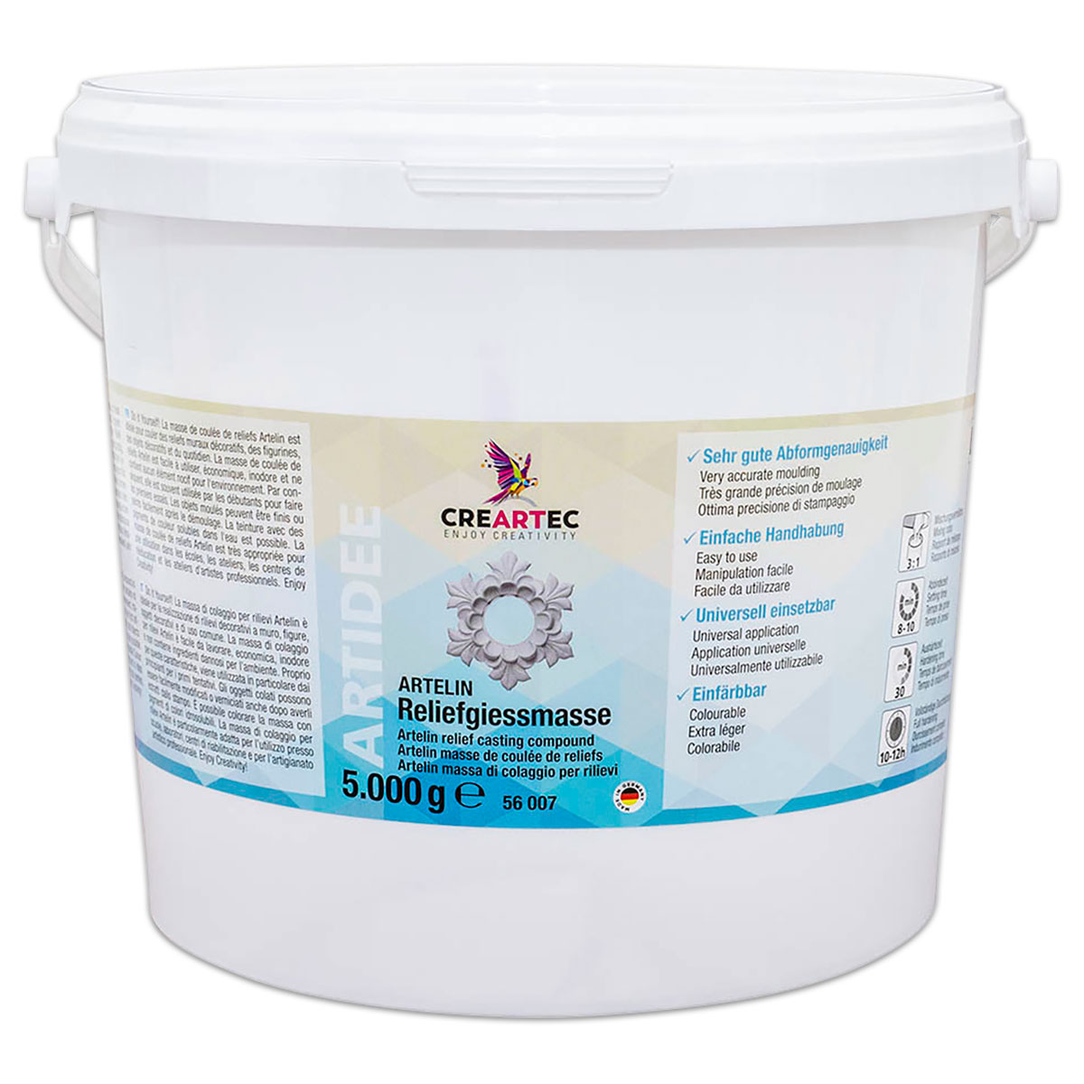 Artelin Reliefgießmasse 5kg elfenbeinfarbig