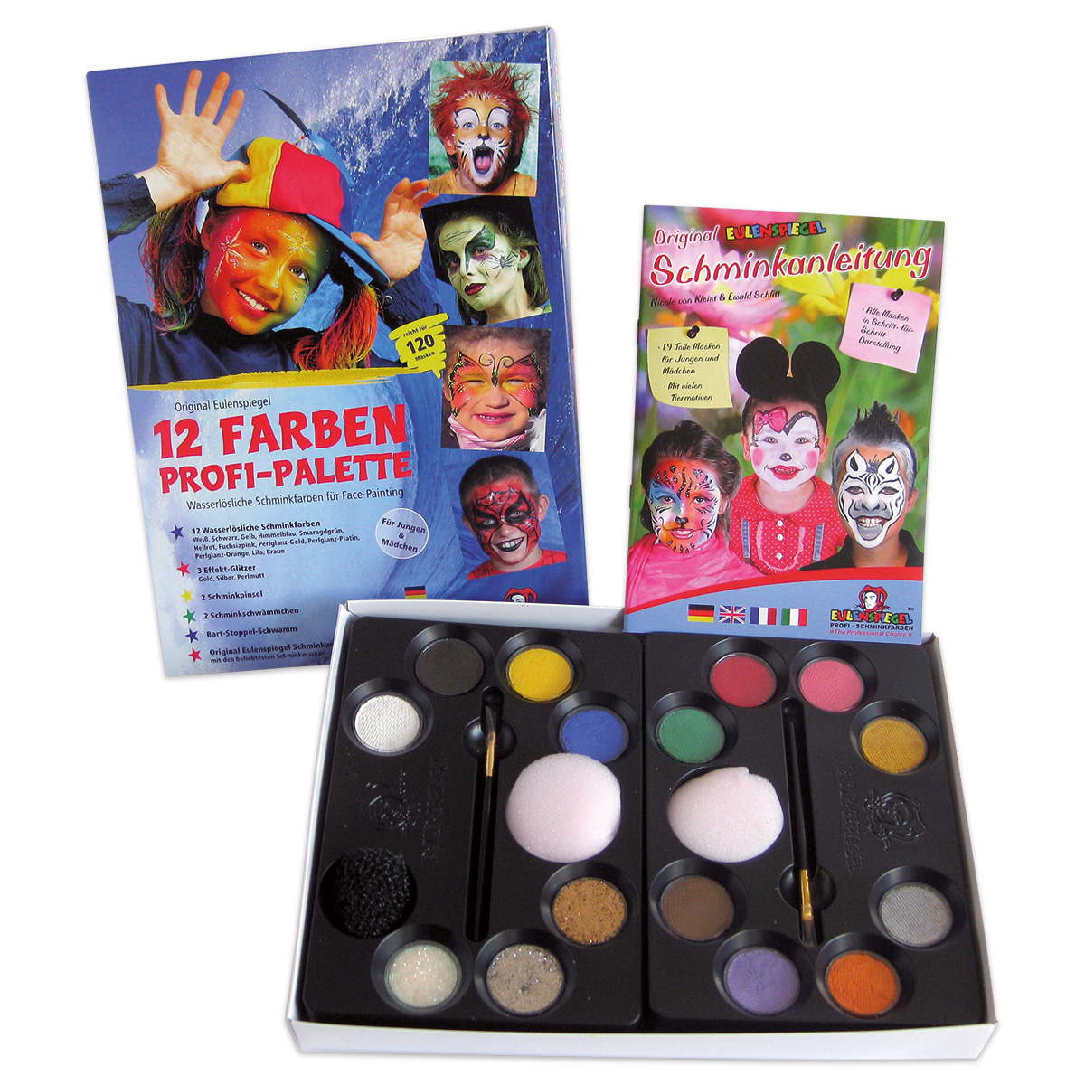 55512011SpR9fQ0v70RHX Profi-Schmink-Palette 12 Farben à 3,5ml
