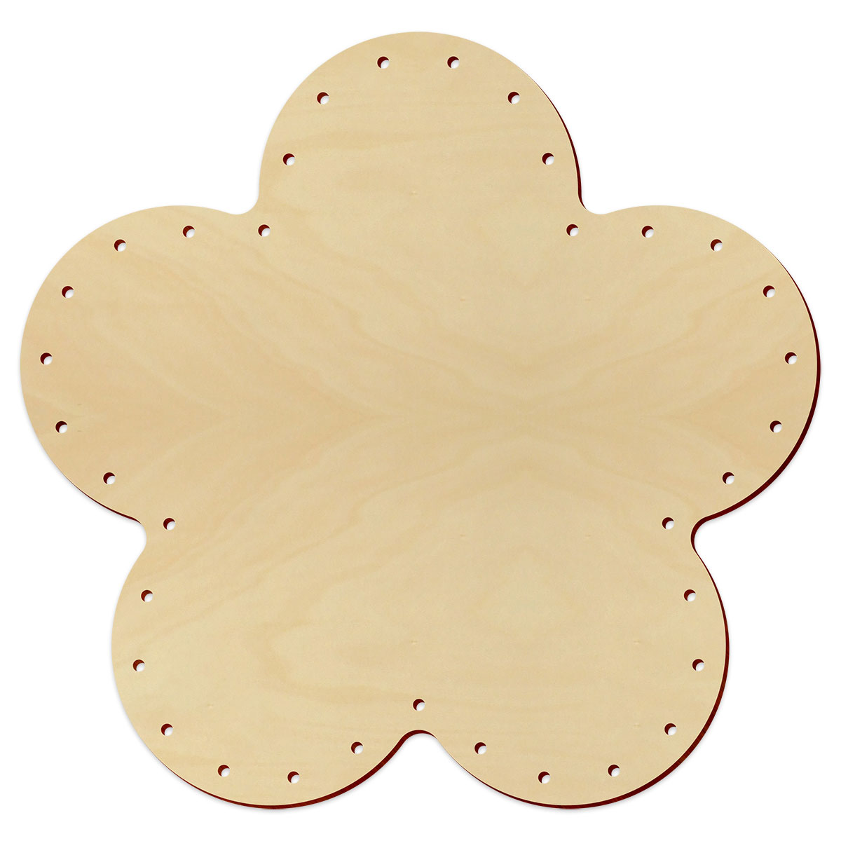 Korbflechtboden Holz 4mm Ø19cm Blüte natur