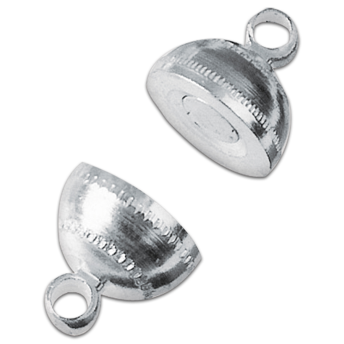 Magnetschließen rund Metall 8x14mm 20 St. platinfarben