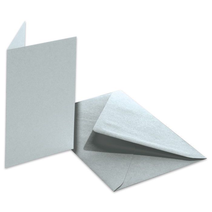 Doppelkarten 220g/m² 10,5x15cm 5 St. silber